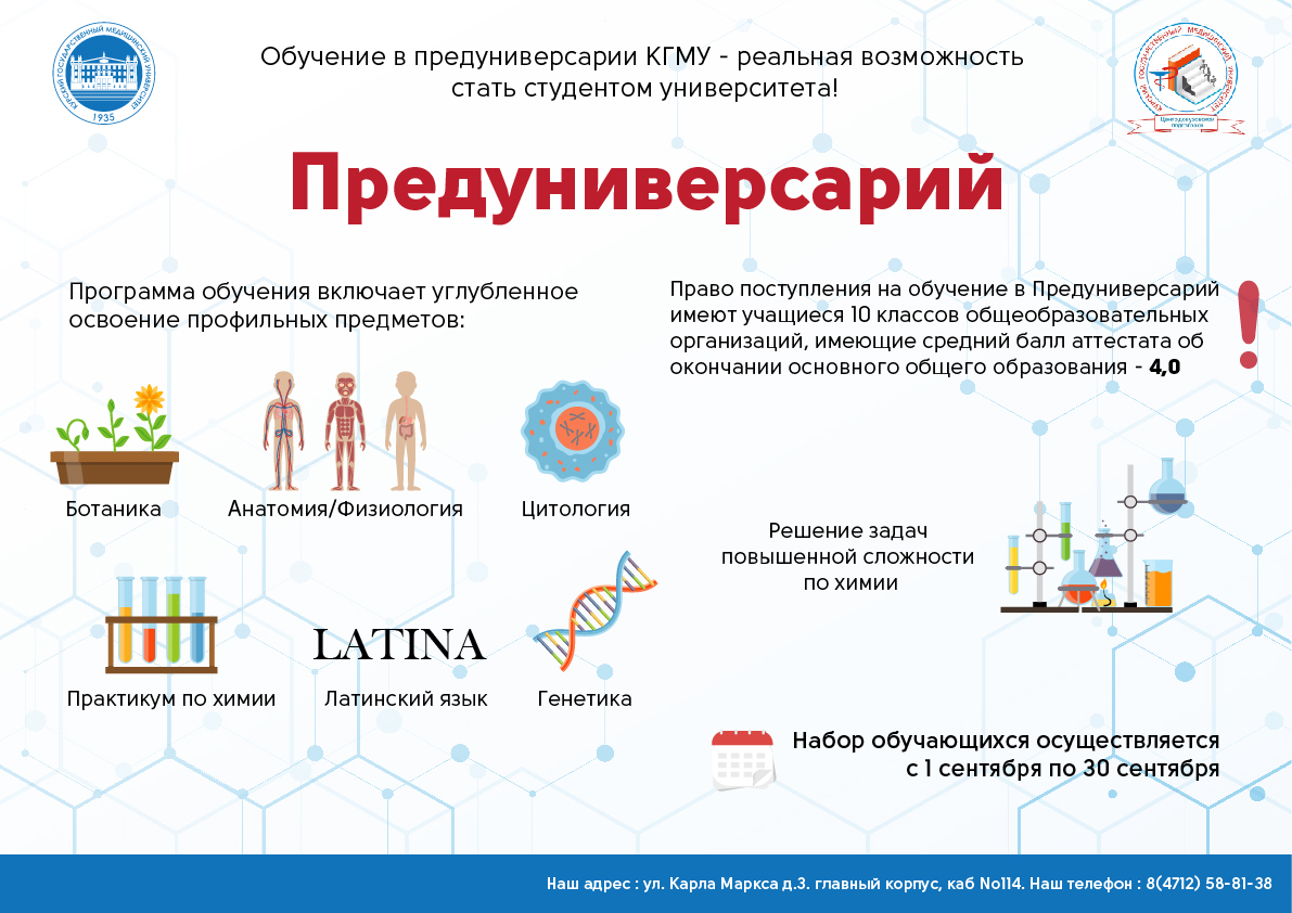 Предуниверсарий сеченова списки